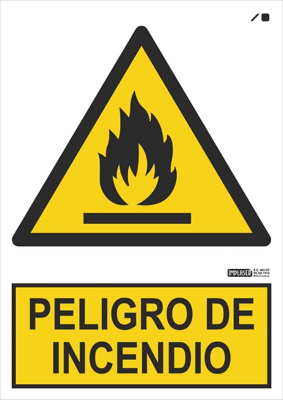 PELIGRO DE INCENDIO 29,7X21 CM