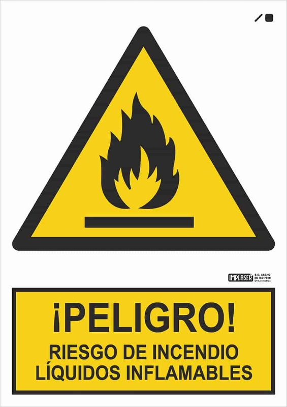 RIESGO LIQUIDOS INFLAMABLES 29,7X21 CM