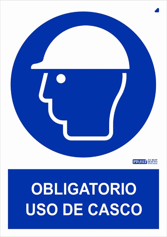 OBLIGATORIO USO CASCO 29,7X21 CM