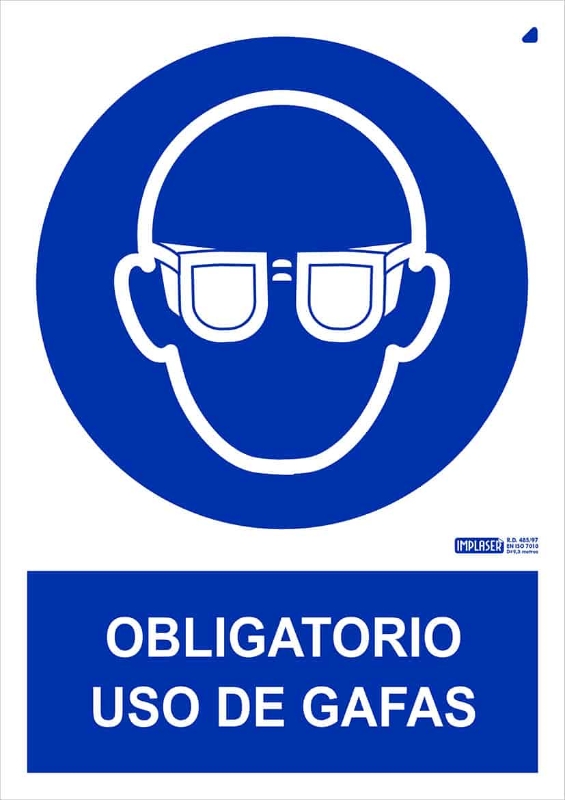 OBLIGATORIO USO GAFAS 29,7X21 CM