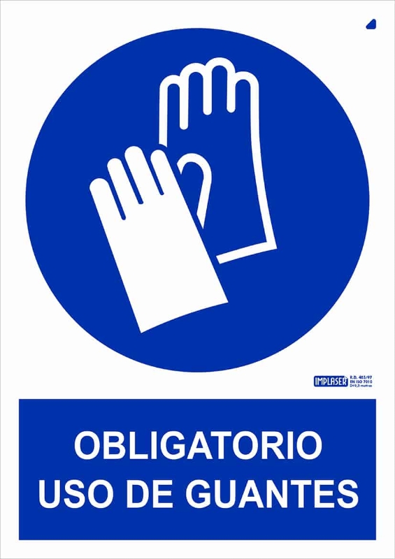 OBLIGATORIO USO GUANTES 29,7X21 CM