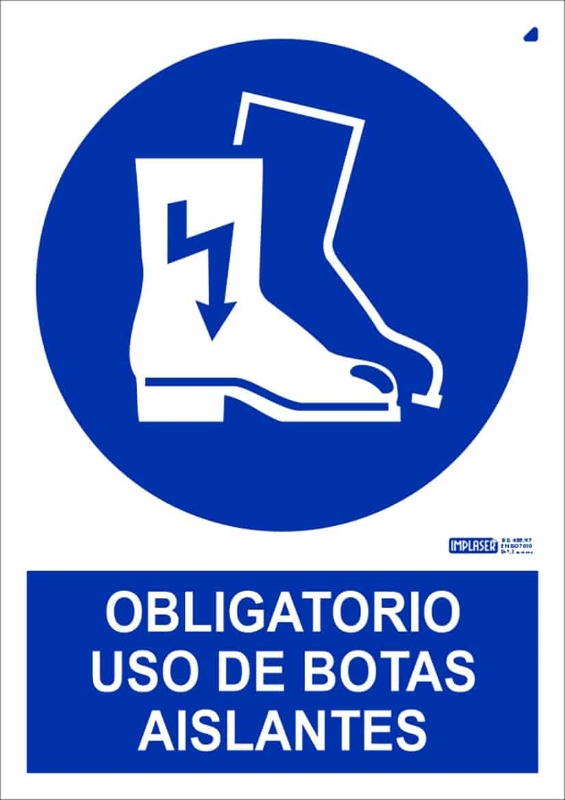 OBLIGATORIO BOTAS AISLANTES 29,7X21 CM