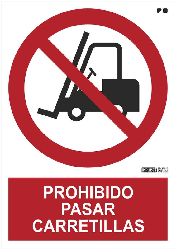 PROHIBIDO PASAR CARRETILLA 29,7X21 CM