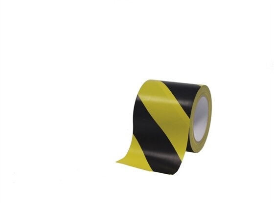 ROLLO ADHESIVO NEGRO/AMARILLO 5 x 33m