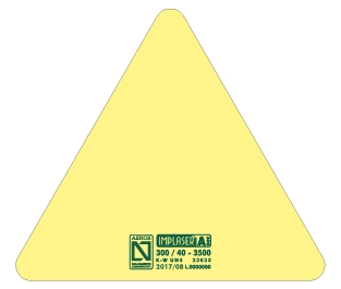 DIRECCIÓN DE SUELO TRIANGULAR ADHESIVA, ANTIDESLIZANTE. BALIZAMIENTO HUELLAS, MEDIDA CM: 9,3 X 11, GROSOR MM: 0,5