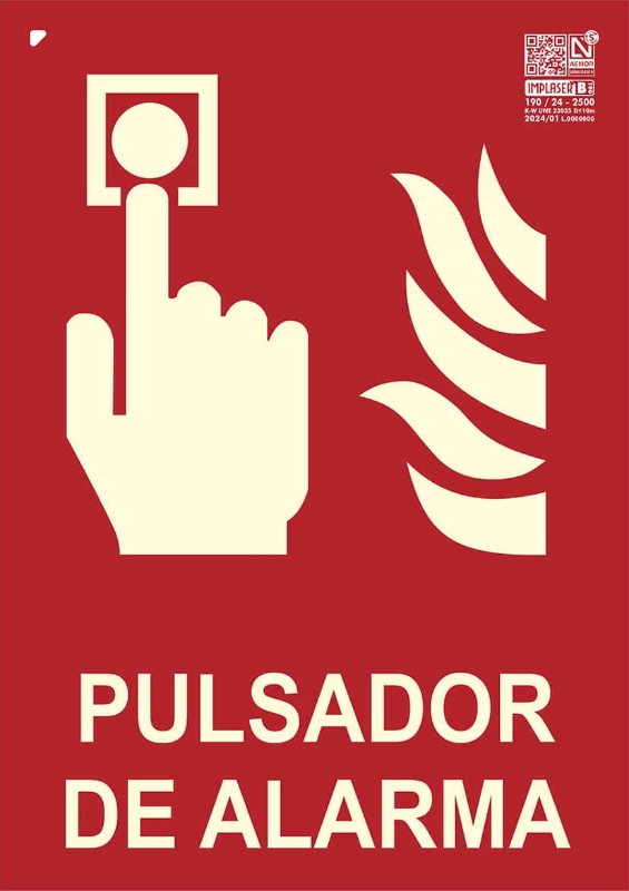 SEÑAL PULSADOR SN MARCO CLASE B 29,7X21