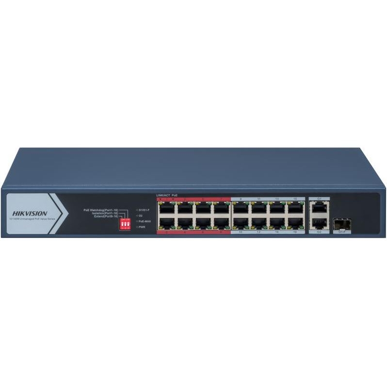 SWITCH 16PTOS PoE 30W 100Mbps 