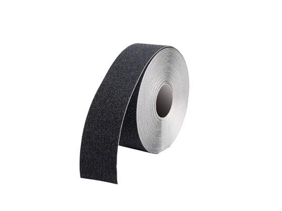 ROLLOS ADHESIVOS NEGRO ANTIDESLIZANTE, CINTA PARA SUELO ADHESIVA, ANTIDESLIZANTE ALTO AGARRE. NEGRO 2,5 CM X 18,3 M.