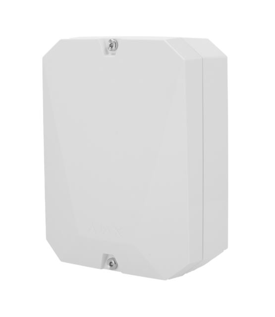 Ajax. Transmisor inalámbrico 868 MHz Jeweller. 18 entradas cableadas de alarma y tamper anti-sabotaje. Alimentación 220V o bater