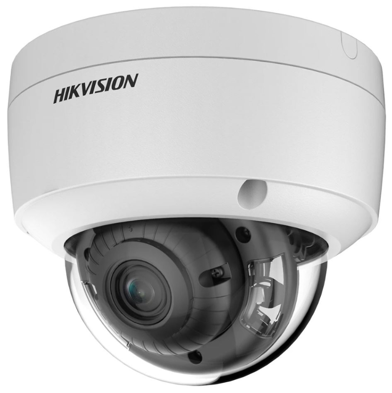 Hikvision. Minidomo antivandálico 4 MPx,  2,8mm ColorVu Luz Híbrida 30m. Micrófono. Detección de movimiento 2.0/Acusense. IP67. 