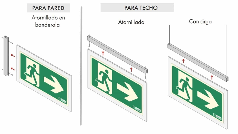 SOPORTE DECORATIVO EN U CON METACRILATO DE 6 MM, MEDIDA 36 X 22 X 0,6CM, PARA SEÑALES DE MEDIDAS 32 X 16 CM