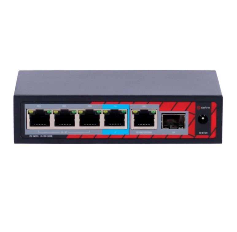 SWITCH POE EXTENDED 4POE + RJ45+SFP