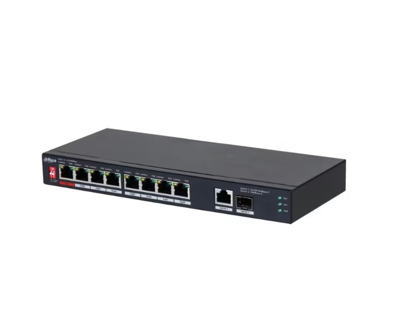 Dahua. SWITCH 8PoE +1Gb +1SFP DAHUA