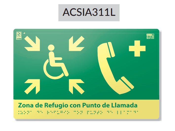 ZONA DE REFUGIO CON PUNTO DE LLAMADA