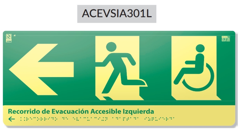 RECORRIDO EVACUACIÓN ACCESIBLE IZQUIERDA